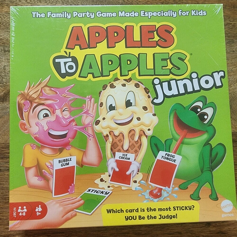 Mattel Games Apples To Apples Junior Card Game Ages 9+ 4-8 Family New Sealed